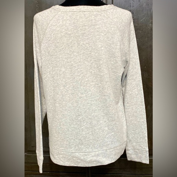 JCP oversized gray with white polka dots sweatshirt w/rhinestones - Size Large - Picture 3 of 12